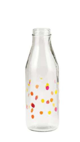 Large Milk Bottle - Spots - Click Image to Close